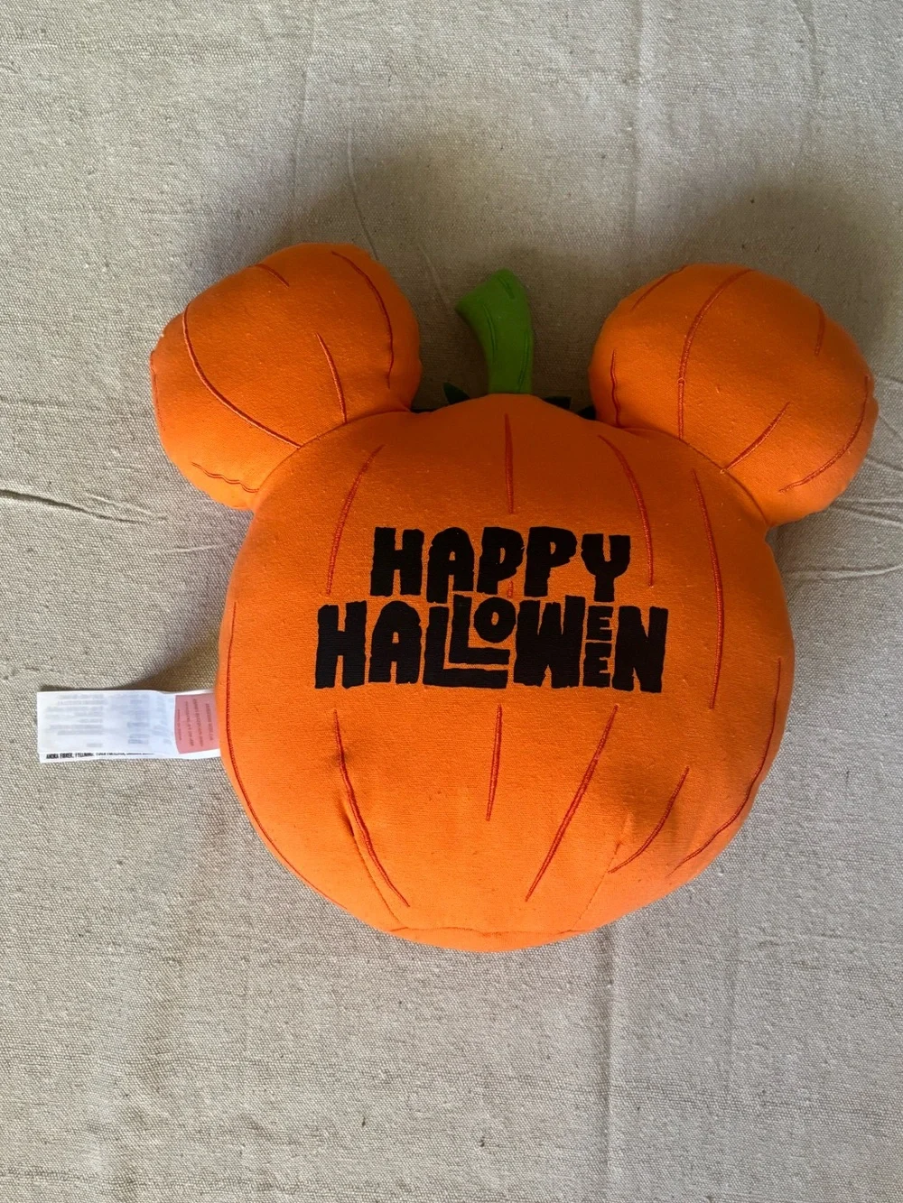 Disney Parks Halloween Mickey Pumpkin Pillow Jack-O-Lantern Plush 2022